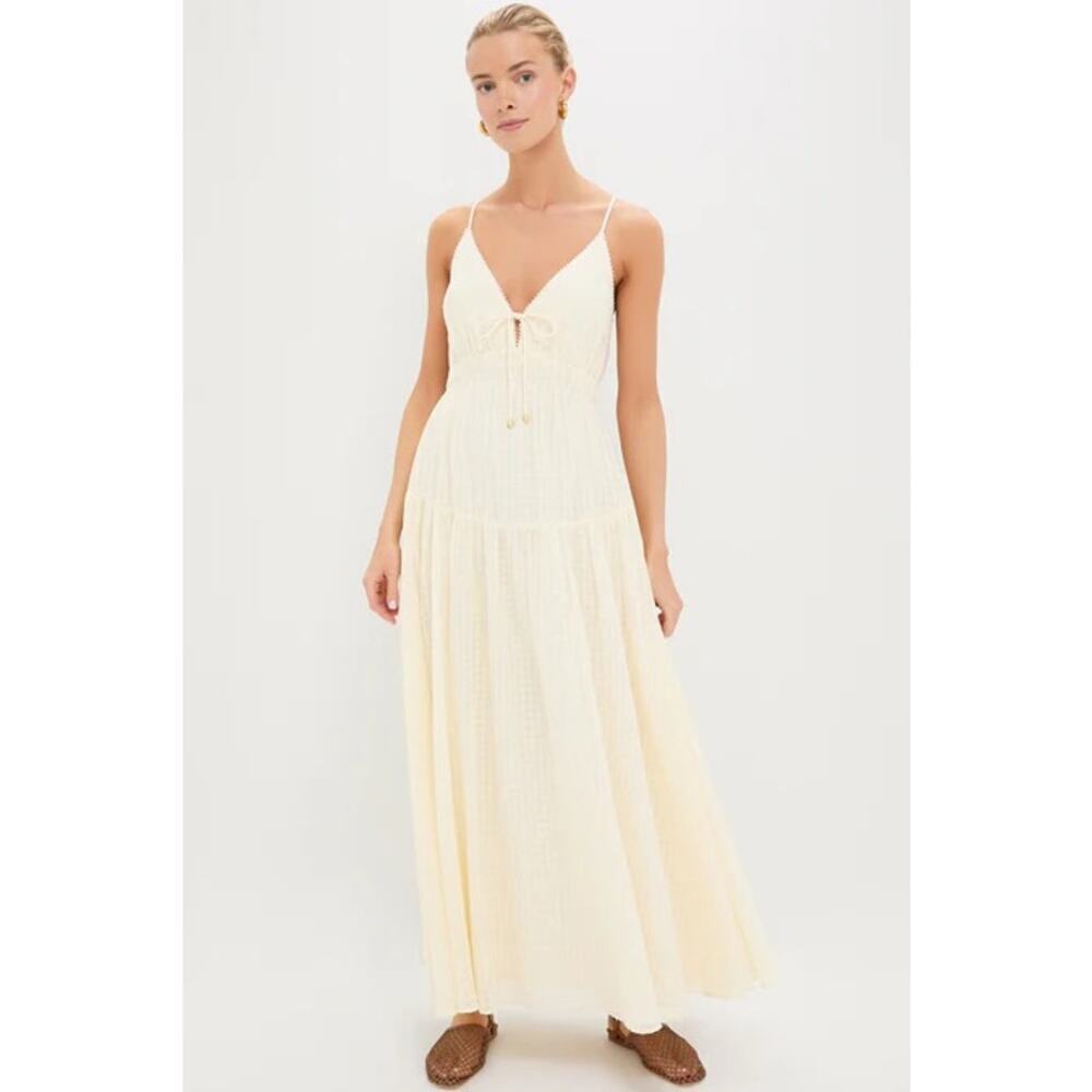 KIVARI Cream Chantelle Maxi Dress Size S - NWT